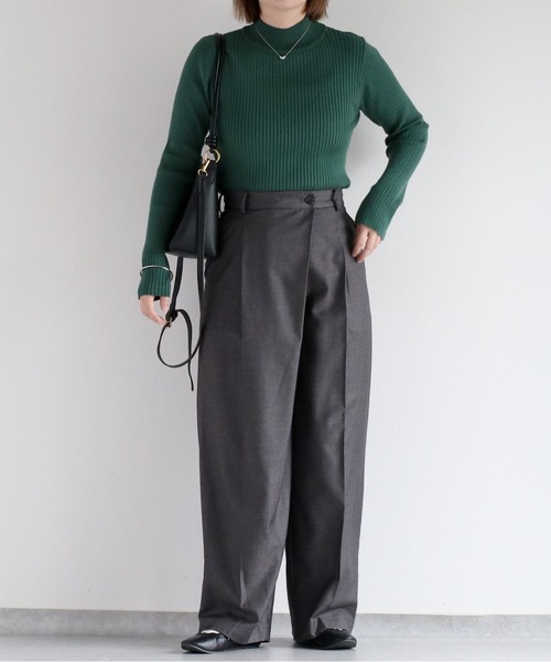 cepo（セポ）の「ボトルネックワイドリブプルオーバーニット（ニット/セーター・レディース・ブラック/グレー/レッド/オフホワイト/サックスブルー/ピンク/オレンジ/グリーン/ミント/ホワイト系その他/ブルー系その他/イエロー/グリーン系その他/レッド系その他/ブラウン/ブラウン系その他・M）」の7枚目の写真