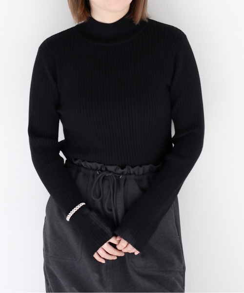 cepo（セポ）の「ボトルネックワイドリブプルオーバーニット（ニット/セーター・レディース・ブラック/グレー/レッド/オフホワイト/サックスブルー/ピンク/オレンジ/グリーン/ミント/ホワイト系その他/ブルー系その他/イエロー/グリーン系その他/レッド系その他/ブラウン/ブラウン系その他・M）」の3枚目の写真