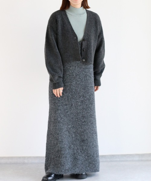 cepo（セポ）の「ボトルネックワイドリブプルオーバーニット（ニット/セーター・レディース・ブラック/グレー/レッド/オフホワイト/サックスブルー/ピンク/オレンジ/グリーン/ミント/ホワイト系その他/ブルー系その他/イエロー/グリーン系その他/レッド系その他/ブラウン/ブラウン系その他・M）」の18枚目の写真