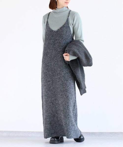 cepo（セポ）の「ボトルネックワイドリブプルオーバーニット（ニット/セーター・レディース・ブラック/グレー/レッド/オフホワイト/サックスブルー/ピンク/オレンジ/グリーン/ミント/ホワイト系その他/ブルー系その他/イエロー/グリーン系その他/レッド系その他/ブラウン/ブラウン系その他・M）」の17枚目の写真