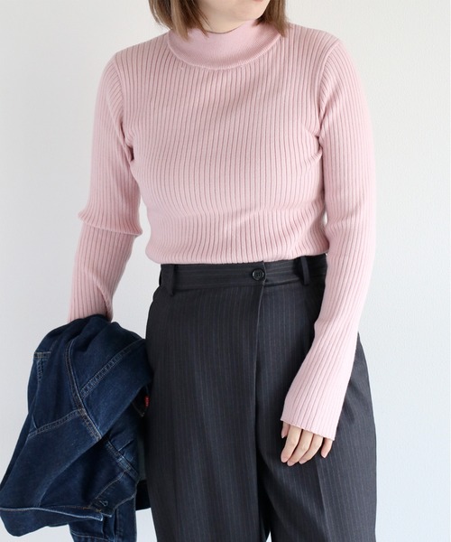 cepo（セポ）の「ボトルネックワイドリブプルオーバーニット（ニット/セーター・レディース・ブラック/グレー/レッド/オフホワイト/サックスブルー/ピンク/オレンジ/グリーン/ミント/ホワイト系その他/ブルー系その他/イエロー/グリーン系その他/レッド系その他/ブラウン/ブラウン系その他・M）」の20枚目の写真