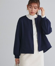 ペアスキンベロアバックフリルブルゾン