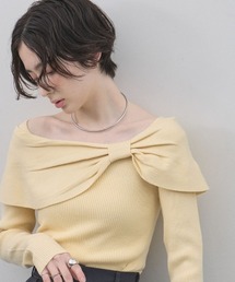 【ZOZO限定】ショルダーリボンニット
