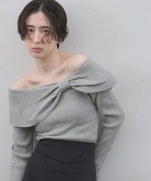 &. NOSTALGIA | 【ZOZO限定】ショルダーリボンニット(ニット/セーター)