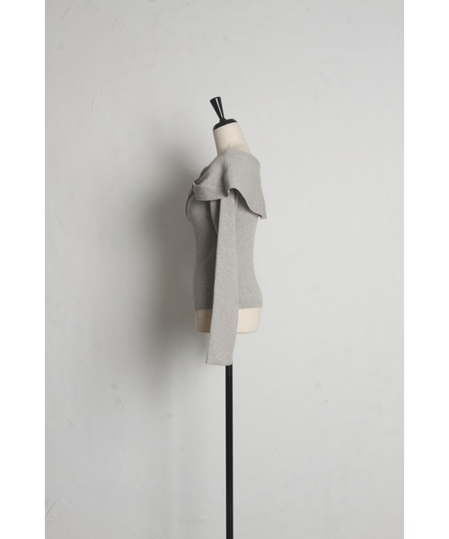 &. NOSTALGIA（アンドドットノスタルジア）の「【ZOZO限定】ショルダーリボンニット（ニット/セーター・レディース・ライトグレー/ベージュ・M）」の18枚目の写真