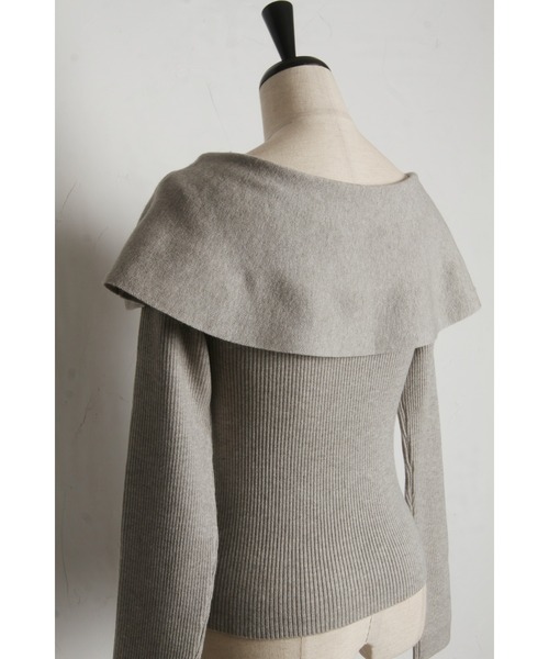 &. NOSTALGIA（アンドドットノスタルジア）の「【ZOZO限定】ショルダーリボンニット（ニット/セーター・レディース・ライトグレー/ベージュ・M）」の20枚目の写真