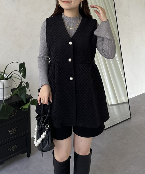 prose verse（プロズヴェール）の「キルティングベロアショートパンツ（その他パンツ・レディース・ブラック・LARGE/MEDIUM）」の15枚目の写真