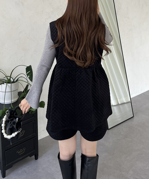 prose verse（プロズヴェール）の「キルティングベロアショートパンツ（その他パンツ・レディース・ブラック・LARGE/MEDIUM）」の17枚目の写真