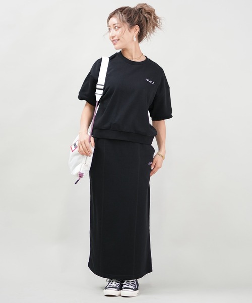 RVCA(ルーカ)の「RVCA/ルーカ スウェットスカート BF043-651(スカート・レディース・ホワイト/ブラック/グレー・L/M)」の7枚目の写真