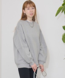 Dignite collier 袖切替裏毛プルオーバー