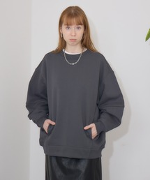 Dignite collier   袖切替裏毛プルオーバー