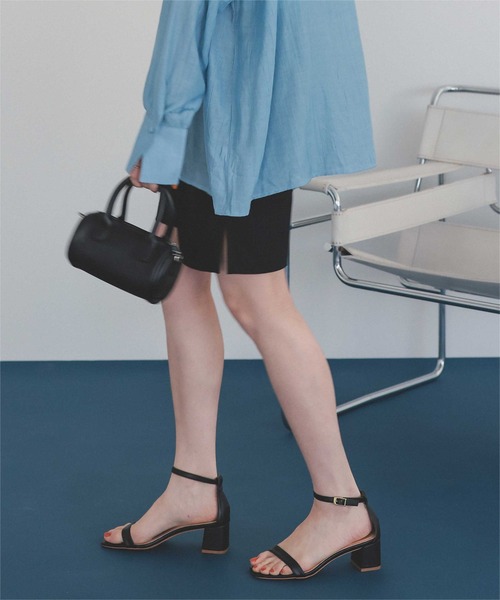 titivate（ティティベイト）の「チャンキーヒールストラップサンダル（サンダル・レディース・ブラック/ブラウン/イエロー/アイボリー/シルバー・L/M/LL/S）」の16枚目の写真