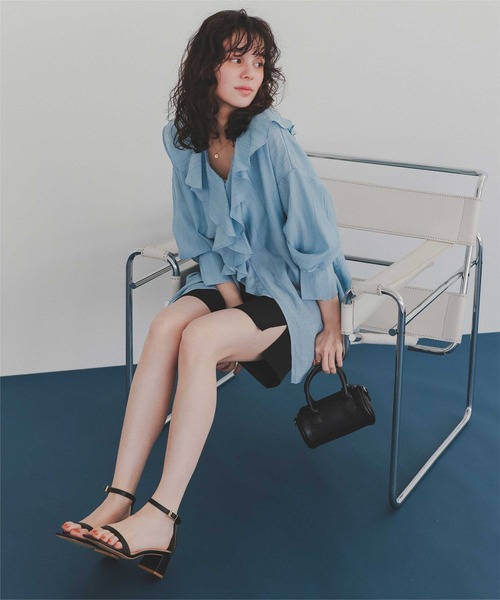 titivate（ティティベイト）の「チャンキーヒールストラップサンダル（サンダル・レディース・ブラック/ブラウン/イエロー/アイボリー/シルバー・L/M/LL/S）」の17枚目の写真