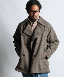 The DUFFER of ST.GEORGE | SHORT TRENCH COAT (gun club check):ガンクラブチェック ショート トレンチコート(トレンチコート)