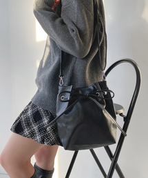 AS KNOW AS plus | ●フェイクレザー リボンショルダーバッグ(ショルダーバッグ)