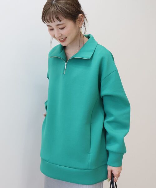 理芽 ☆ ほぼ未使用 デフォルメ ハーフジップ スウェット 理芽 ☆ ほぼ未使用 デフォルメ ハーフジップ スウェット