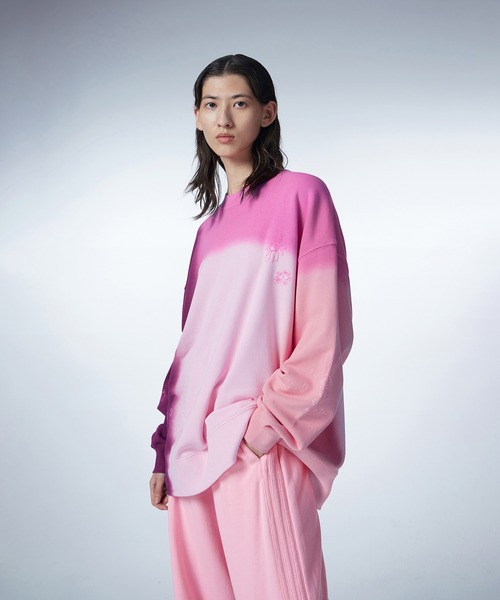 JNBY（ジェーエヌビーワイ）の「Gradient Color-block Oversized Sweatshirt / グラデーションカラースウェット（スウェット・レディース・グレー/ベージュ/ピンク・36/38/40）」の22枚目の写真