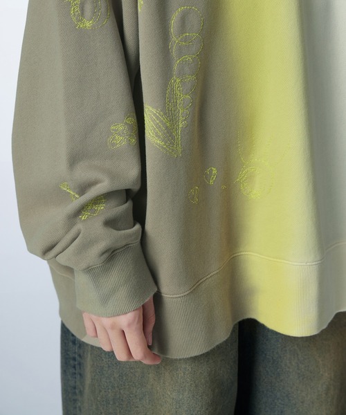 JNBY（ジェーエヌビーワイ）の「Gradient Color-block Oversized Sweatshirt / グラデーションカラースウェット（スウェット・レディース・グレー/ベージュ/ピンク・36/38/40）」の15枚目の写真