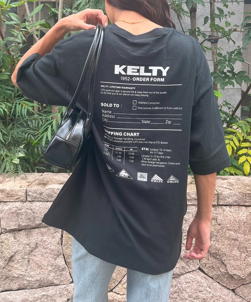 KELTY(ケルティ)の「【KELTY】≪別注≫Back Print vintage archive classical LOGO crewneck Tee TYPE-3(Tシャツ/カットソー・レディース・ホワイト/カーキ/グレー/ブラック・M/S/XS/L)」の2枚目の写真