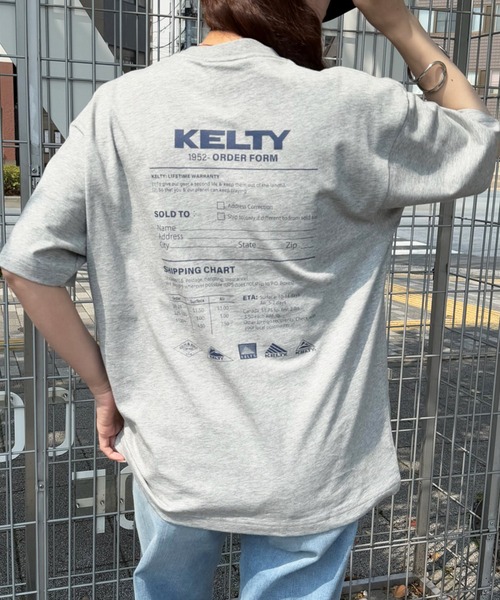 KELTY(ケルティ)の「別注【KELTY】バックプリント ヴィンテージロゴ クルーネック 半袖Tシャツ / 定番コットン オーバーサイズ ビッグシルエット / アメカジ 古着ライク ユニセックス(Tシャツ/カットソー・メンズ・ホワイト/カーキ/グレー/ブラック/グレー系その他2・M/S/XS/L)」の19枚目の写真