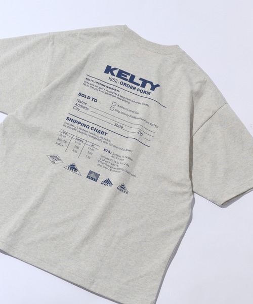KELTY(ケルティ)の「【KELTY】≪別注≫Back Print vintage archive classical LOGO crewneck Tee TYPE-3(Tシャツ/カットソー・レディース・ホワイト/カーキ/グレー/ブラック・M/S/XS/L)」の6枚目の写真