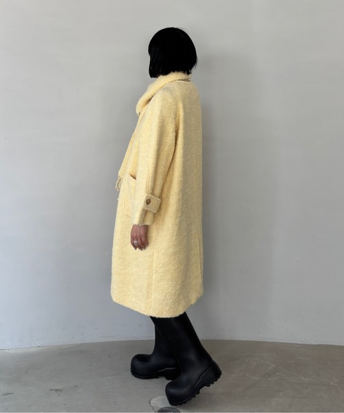 マフラー付き ノーカラー ウールロングコート FD24W440【Fano Studios