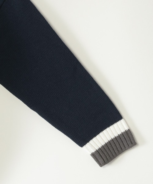 ikka（イッカ）の「袖リブラインスクールニットカーディガン（120~160cm）（カーディガン/ボレロ・キッズ・ダークネイビー・120/130/140/150/160）」の8枚目の写真