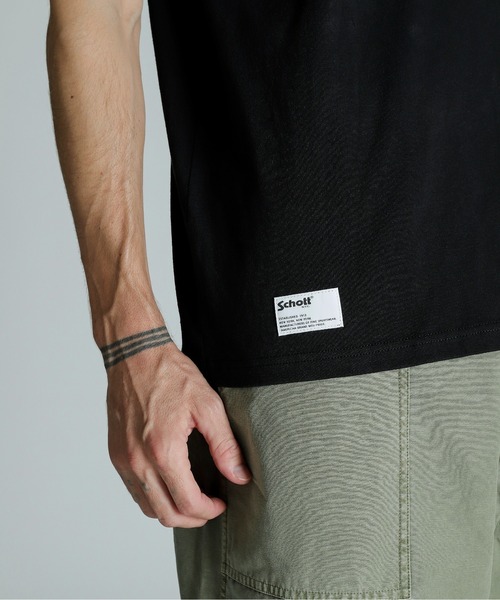 Schott(ショット)の「Schott/ショット/T-SHIRT EMPIRE STATE/Tシャツ エンパイアステイト(Tシャツ/カットソー・メンズ・ネイビー/ブラック/オリーブ・M/L/XL/2XL)」の8枚目の写真