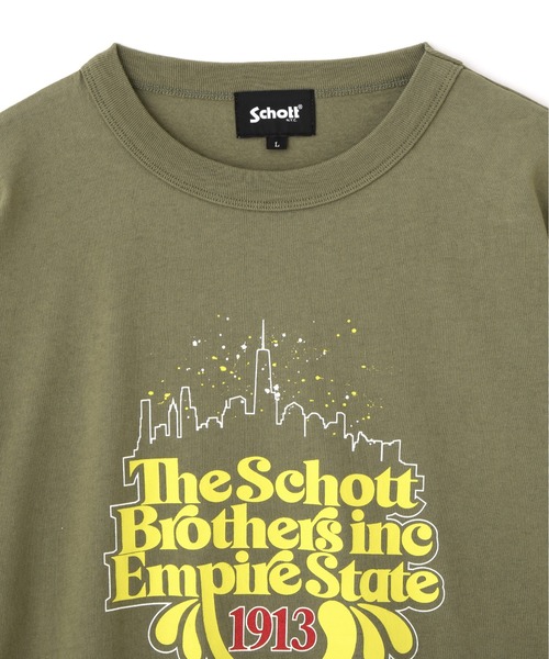 Schott(ショット)の「Schott/ショット/T-SHIRT EMPIRE STATE/Tシャツ エンパイアステイト(Tシャツ/カットソー・メンズ・ネイビー/ブラック/オリーブ・M/L/XL/2XL)」の19枚目の写真