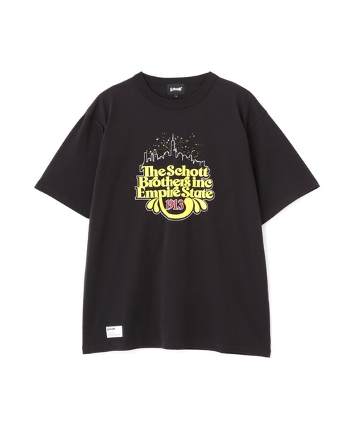 Schott(ショット)の「Schott/ショット/T-SHIRT EMPIRE STATE/Tシャツ エンパイアステイト(Tシャツ/カットソー・メンズ・ネイビー/ブラック/オリーブ・M/L/XL/2XL)」の12枚目の写真