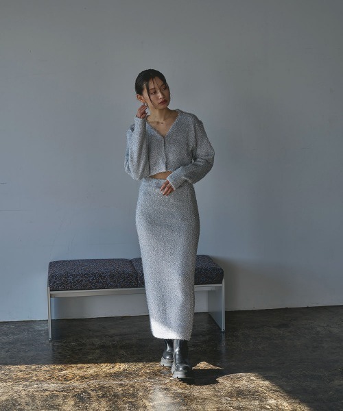 marjour（マージュール）の「LAME KNIT CARDIGAN（カーディガン/ボレロ・レディース・ブラック/シルバー・MEDIUM）」の21枚目の写真