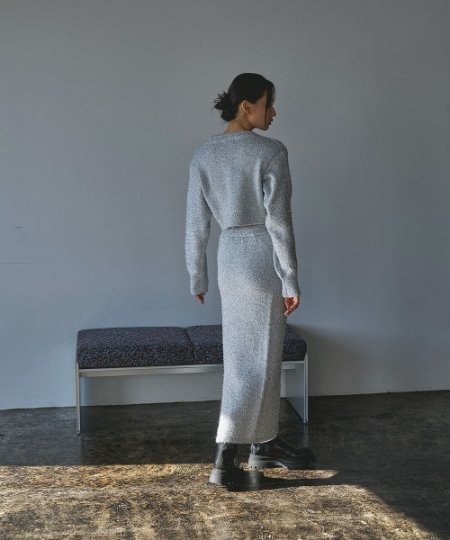 marjour（マージュール）の「LAME KNIT CARDIGAN（カーディガン/ボレロ・レディース・ブラック/シルバー・MEDIUM）」の20枚目の写真