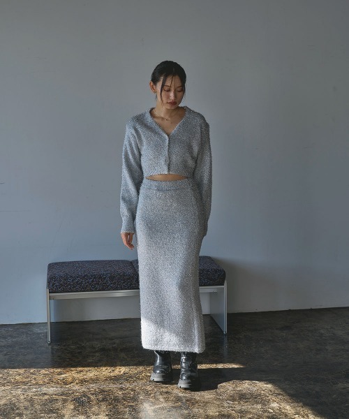 marjour（マージュール）の「LAME KNIT CARDIGAN（カーディガン/ボレロ・レディース・ブラック/シルバー・MEDIUM）」の19枚目の写真