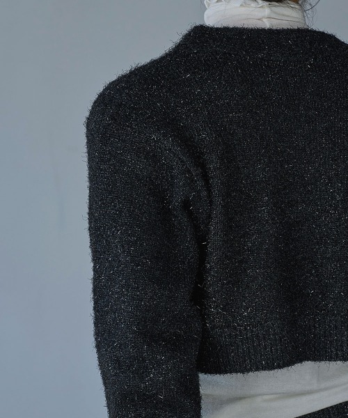 marjour（マージュール）の「LAME KNIT CARDIGAN（カーディガン/ボレロ・レディース・ブラック/シルバー・MEDIUM）」の12枚目の写真