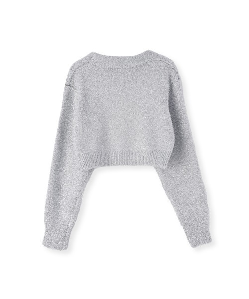 marjour（マージュール）の「LAME KNIT CARDIGAN（カーディガン/ボレロ・レディース・ブラック/シルバー・MEDIUM）」の9枚目の写真