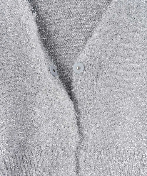 marjour（マージュール）の「LAME KNIT CARDIGAN（カーディガン/ボレロ・レディース・ブラック/シルバー・MEDIUM）」の7枚目の写真