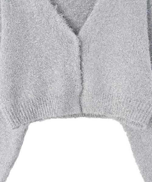 marjour（マージュール）の「LAME KNIT CARDIGAN（カーディガン/ボレロ・レディース・ブラック/シルバー・MEDIUM）」の6枚目の写真