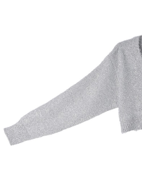 marjour（マージュール）の「LAME KNIT CARDIGAN（カーディガン/ボレロ・レディース・ブラック/シルバー・MEDIUM）」の5枚目の写真