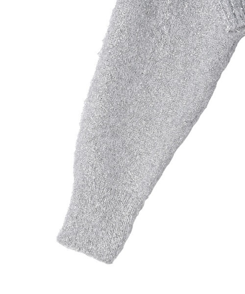 marjour（マージュール）の「LAME KNIT CARDIGAN（カーディガン/ボレロ・レディース・ブラック/シルバー・MEDIUM）」の4枚目の写真