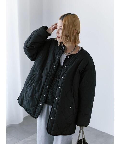 manbo☺︎mosamosa　　　フェイスフードコート　リバーコート Samansa Mos2 blue（サマンサモスモスブルー）の「ボアキルトコンビ