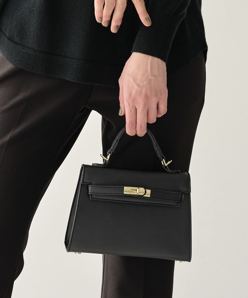 ZAKKA-BOX(ザッカボックス)の「ミニハンドバッグ(ハンドバッグ・レディース・ホワイト/ライトグレー/ブラック/ホワイト×ゴールド/ブラック×ゴールド/ピンク・FREE)」の4枚目の写真