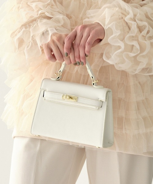 ZAKKA-BOX(ザッカボックス)の「ミニハンドバッグ(ハンドバッグ・レディース・ホワイト/ライトグレー/ブラック/ホワイト×ゴールド/ブラック×ゴールド/ピンク・FREE)」の1枚目の写真