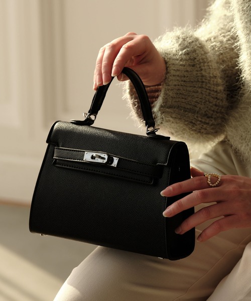 ZAKKA-BOX(ザッカボックス)の「ミニハンドバッグ(ハンドバッグ・レディース・ホワイト/ライトグレー/ブラック/ホワイト×ゴールド/ブラック×ゴールド/ピンク・FREE)」の3枚目の写真