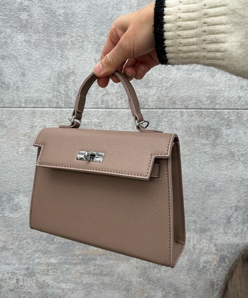 ZAKKA-BOX(ザッカボックス)の「ミニハンドバッグ(ハンドバッグ・レディース・ホワイト/ライトグレー/ブラック/ホワイト×ゴールド/ブラック×ゴールド/ピンク・FREE)」の10枚目の写真