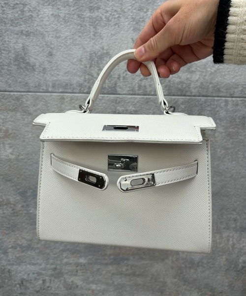 ZAKKA-BOX(ザッカボックス)の「ミニハンドバッグ(ハンドバッグ・レディース・ホワイト/ライトグレー/ブラック/ホワイト×ゴールド/ブラック×ゴールド/ピンク・FREE)」の8枚目の写真