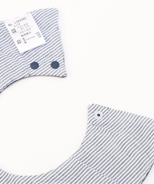 Ampersand（アンパサンド）の「セーラーカラーのユニスタイ（スタイ/よだれかけ・キッズ・ベージュ/ネイビー/オフホワイト・90）」の8枚目の写真