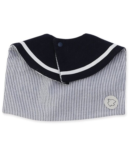 Ampersand（アンパサンド）の「セーラーカラーのユニスタイ（スタイ/よだれかけ・キッズ・ベージュ/ネイビー/オフホワイト・90）」の12枚目の写真