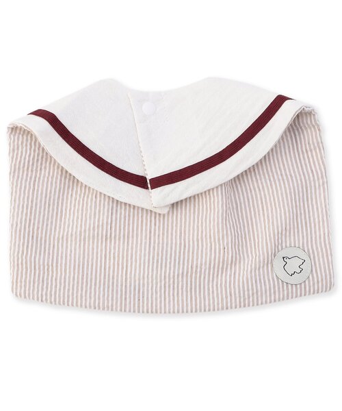 Ampersand（アンパサンド）の「セーラーカラーのユニスタイ（スタイ/よだれかけ・キッズ・ベージュ/ネイビー/オフホワイト・90）」の13枚目の写真