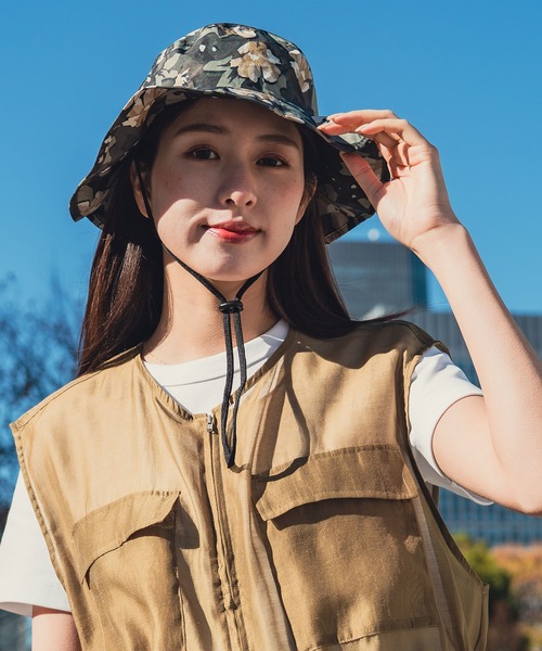 KiU（キウ）の「UVカット&RAIN パッカブルサファリハット 2ND（ハット・レディース・ブラック系その他/タイガーカモ/ブラック×カーキ/ベージュ系その他/レオパード/ブラック系その他2/ダークパープル/ブラック/カーキ/ブルー系その他/アニマル・FREE）」の19枚目の写真