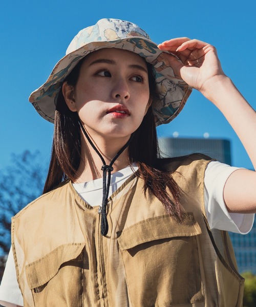 KiU（キウ）の「UVカット&RAIN パッカブルサファリハット 2ND（ハット・レディース・ブラック系その他/タイガーカモ/ブラック×カーキ/ベージュ系その他/レオパード/ブラック系その他2/ダークパープル/ブラック/カーキ/ブルー系その他/アニマル・FREE）」の20枚目の写真